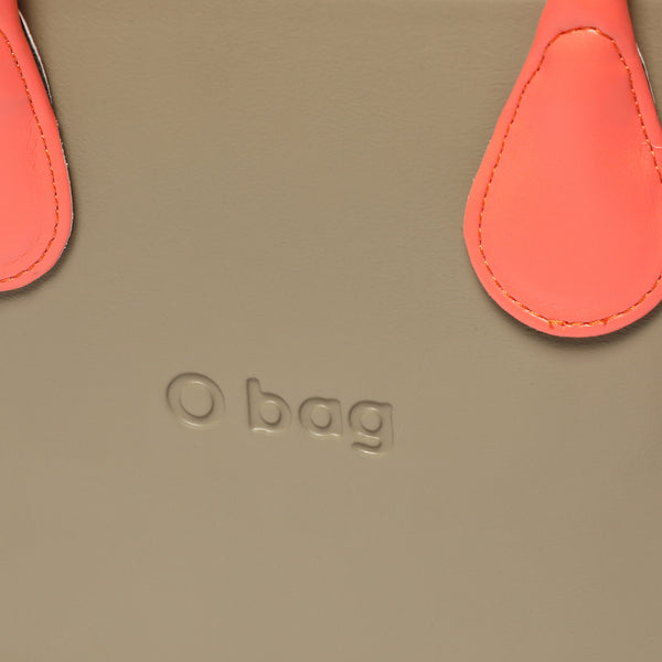 Borsa O City - taupe e corallo