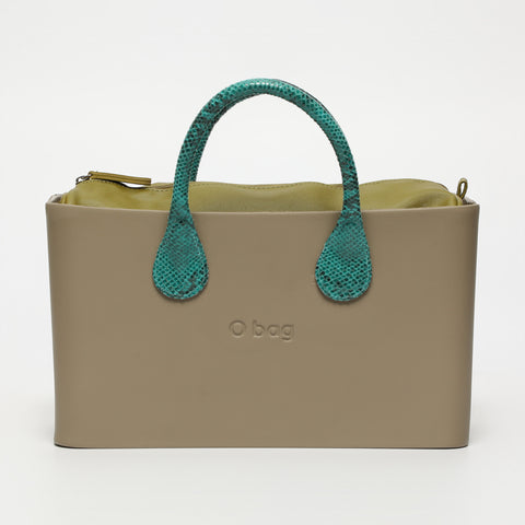 Borsa O City - taupe e verde chiaro