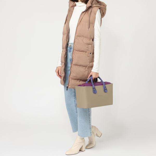 Borsa O City - taupe e viola