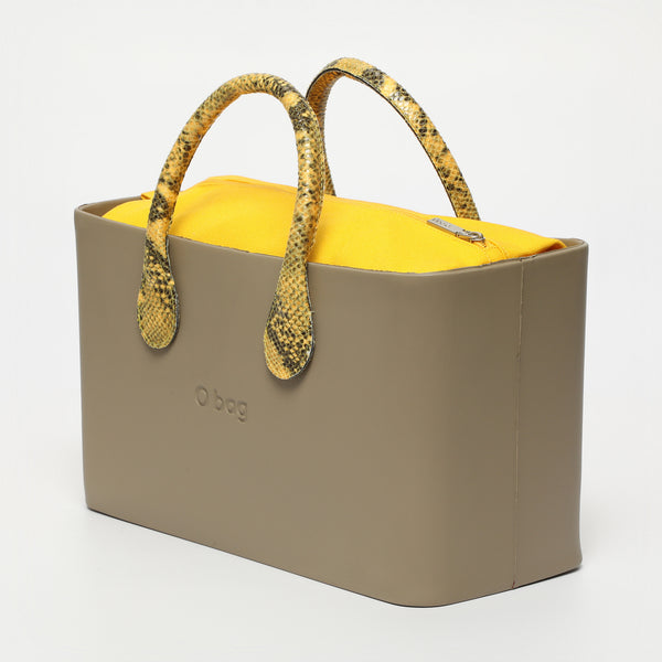 Borsa O City - taupe e giallo