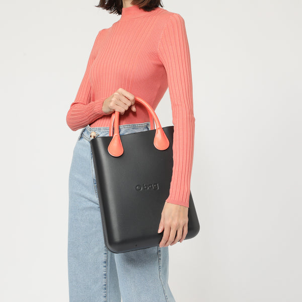 Borsa O Chic - nero e salmone