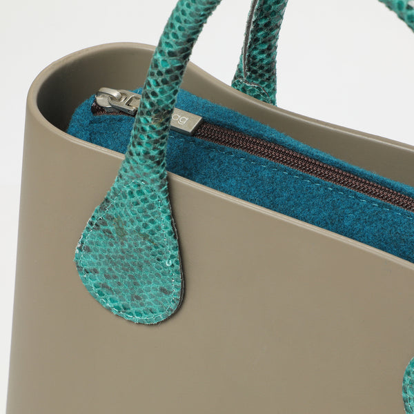 Borsa O Chic - taupe e blu petrolio