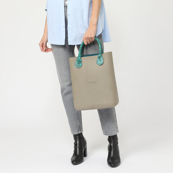 Borsa O Chic - taupe e blu petrolio