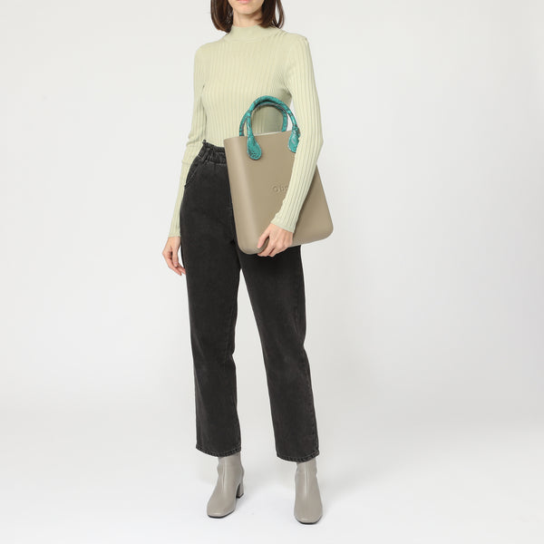 Borsa O Chic - taupe e verde