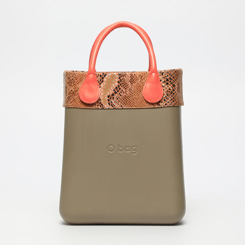 Borsa O Chic - taupe e salmone