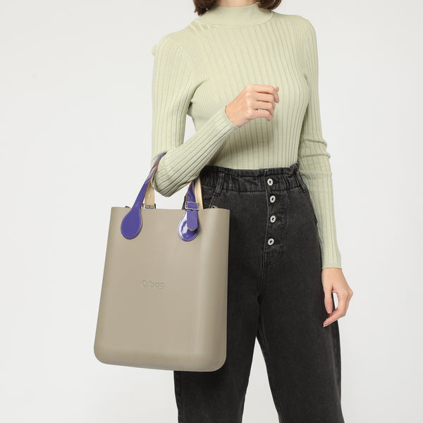 Borsa O Chic - taupe e viola