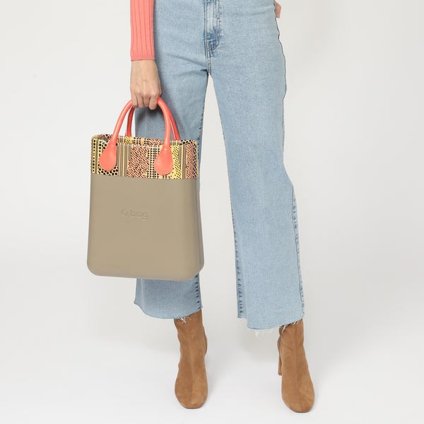 Borsa O Chic - taupe e salmone