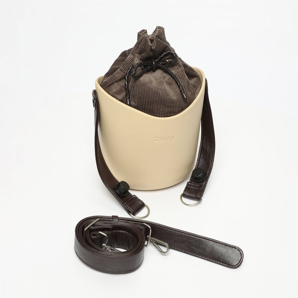 Borsa O Basket - beige e marrone scuro