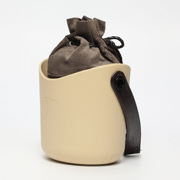 Borsa O Basket - beige e marrone scuro