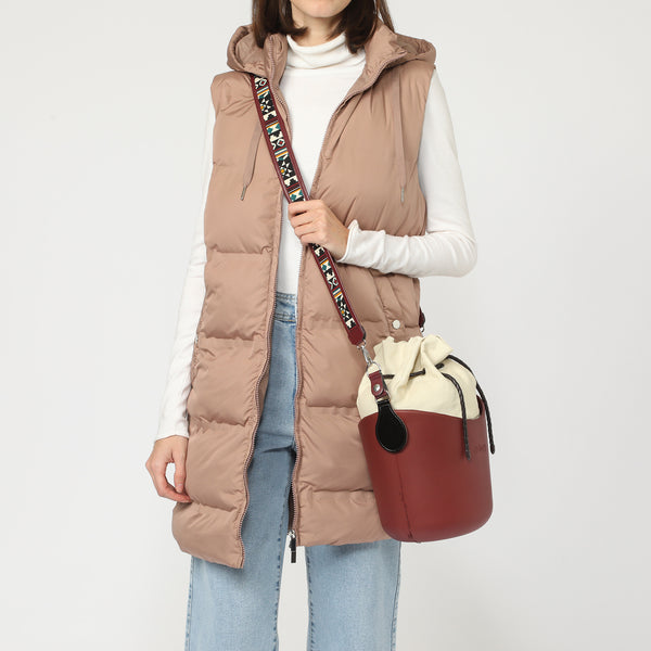 Borsa O Basket - bordeaux e beige