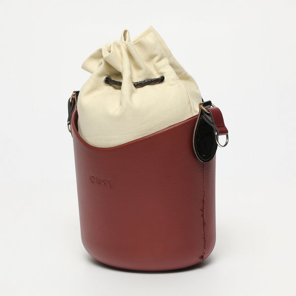 Borsa O Basket - bordeaux e beige