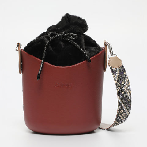 Borsa O Basket - bordeaux e nero