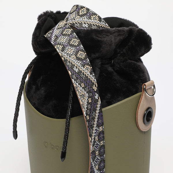 Borsa O Basket - kaki e nero