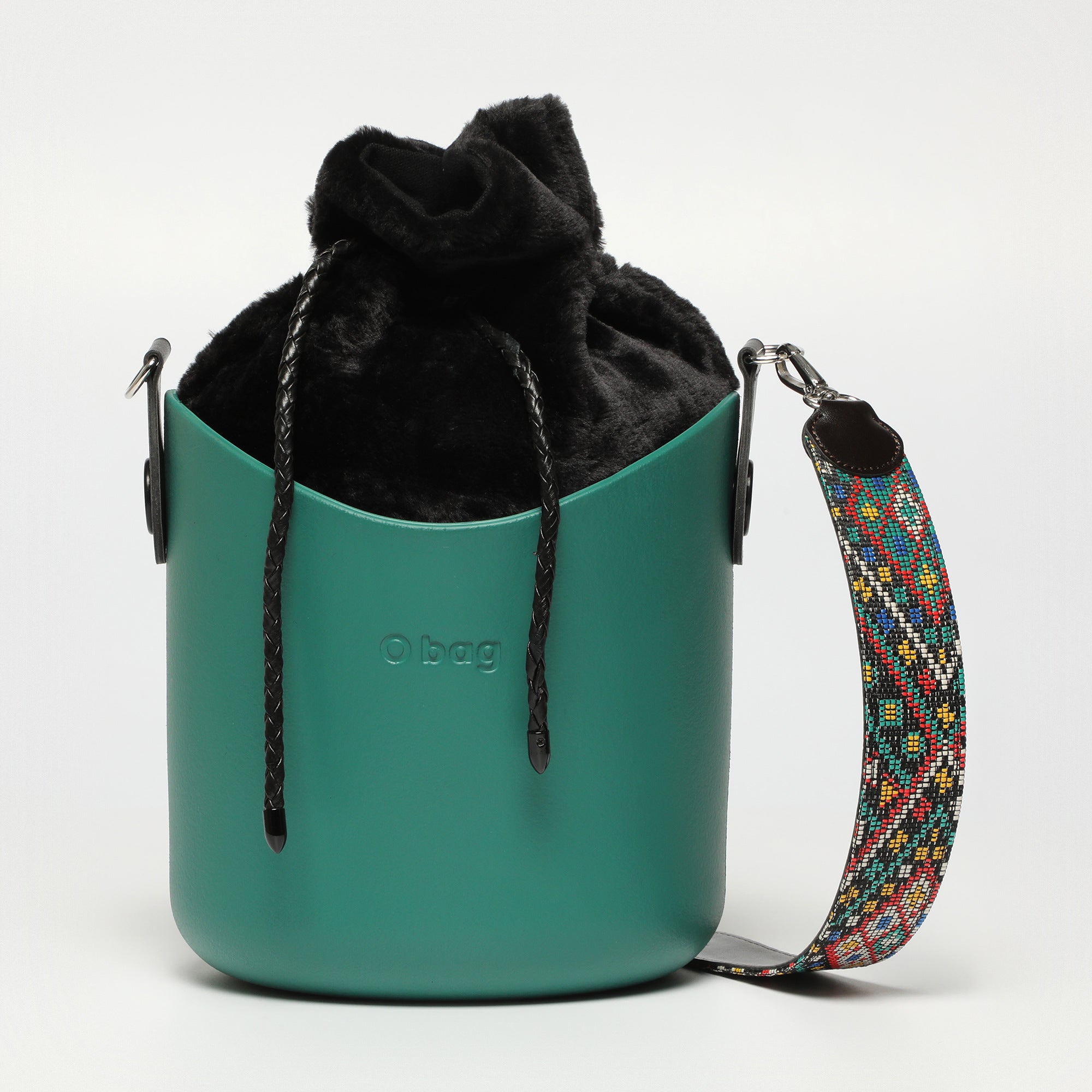 Borsa O Basket - verde smeraldo e multicolore