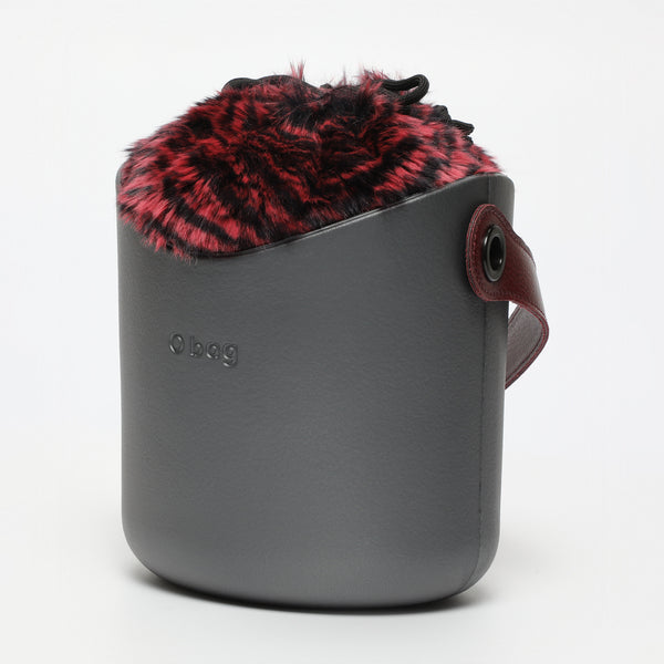 Borsa O Basket - argento scuro e bordeaux