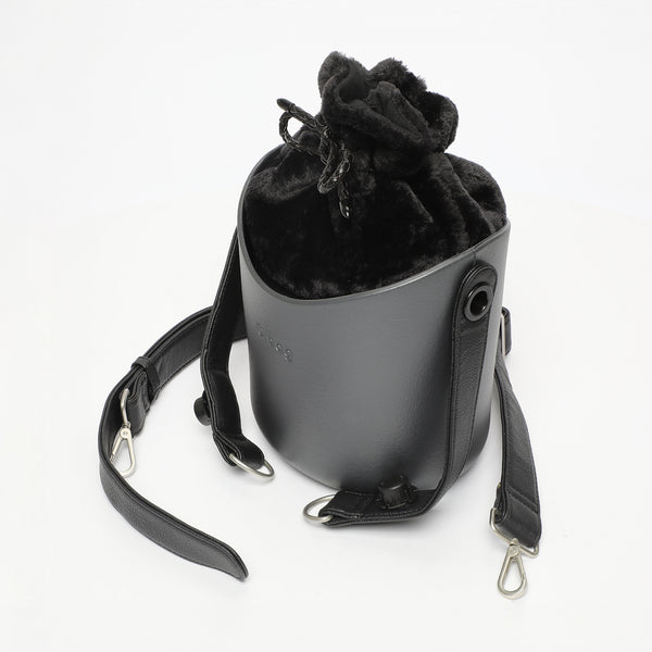 Borsa O Basket - argento scuro e nero