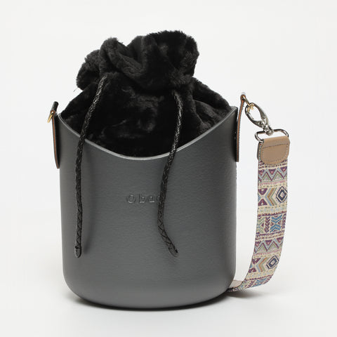 Borsa O Basket - argento scuro