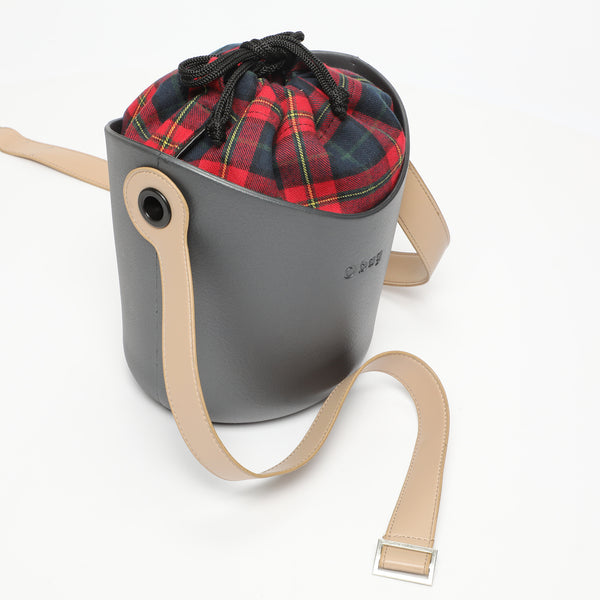 Borsa O Basket - argento scuro e multicolore