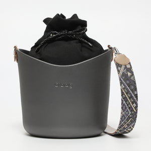 Borsa O Basket - argento scuro e multicolore