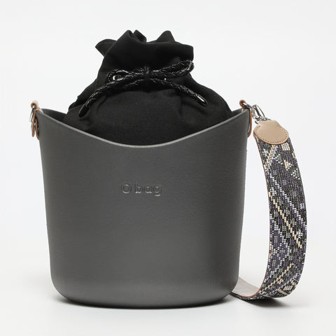 Borsa O Basket - argento scuro e multicolore
