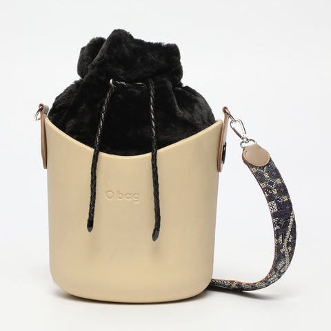 Borsa O Basket - beige e nero