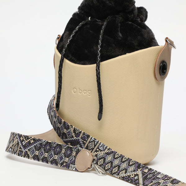Borsa O Basket - beige e nero