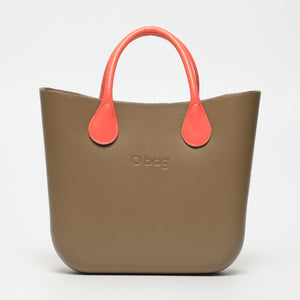 Borsa O Bag Mini - taupe e salmone
