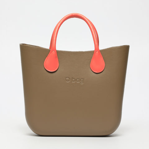 Borsa O Bag Mini - taupe e salmone