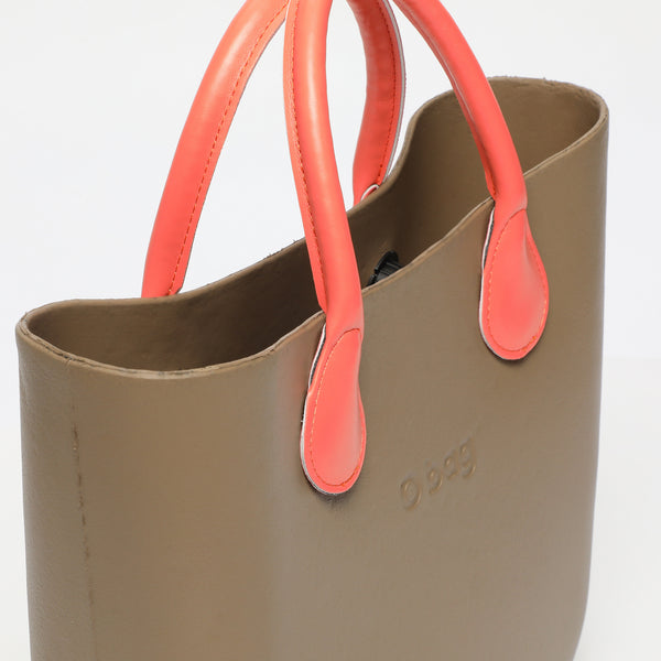 Borsa O Bag Mini - taupe e salmone