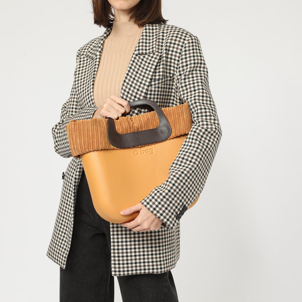 Borsa O Bag Mini - senape e marrone