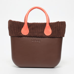 Borsa O Bag Mini - marrone scuro e salmone
