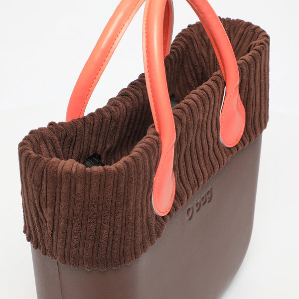 Borsa O Bag Mini - marrone scuro e salmone