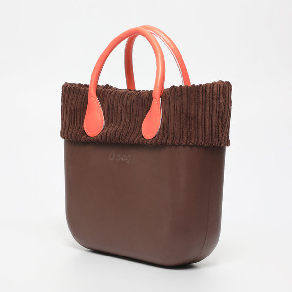 Borsa O Bag Mini - marrone scuro e salmone