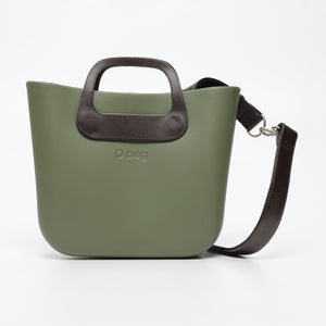 Borsa O Bag Mini - kaki e marrone scuro