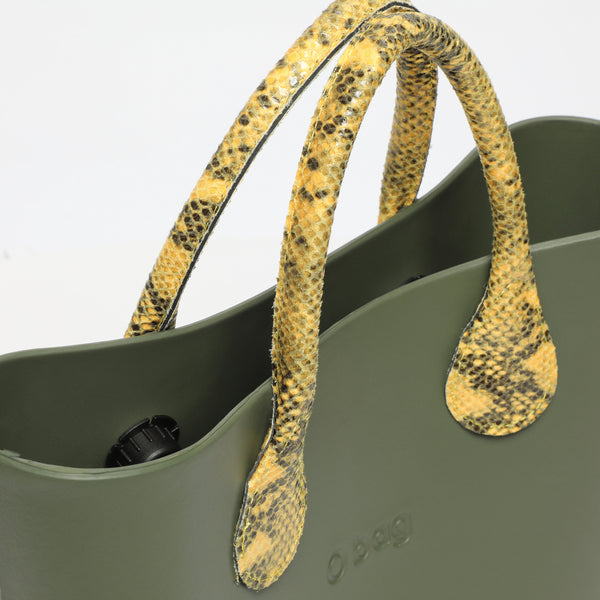 Borsa O Bag Mini - kaki e giallo