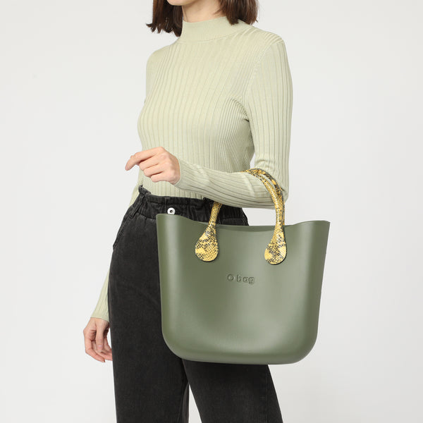 Borsa O Bag Mini - kaki e giallo