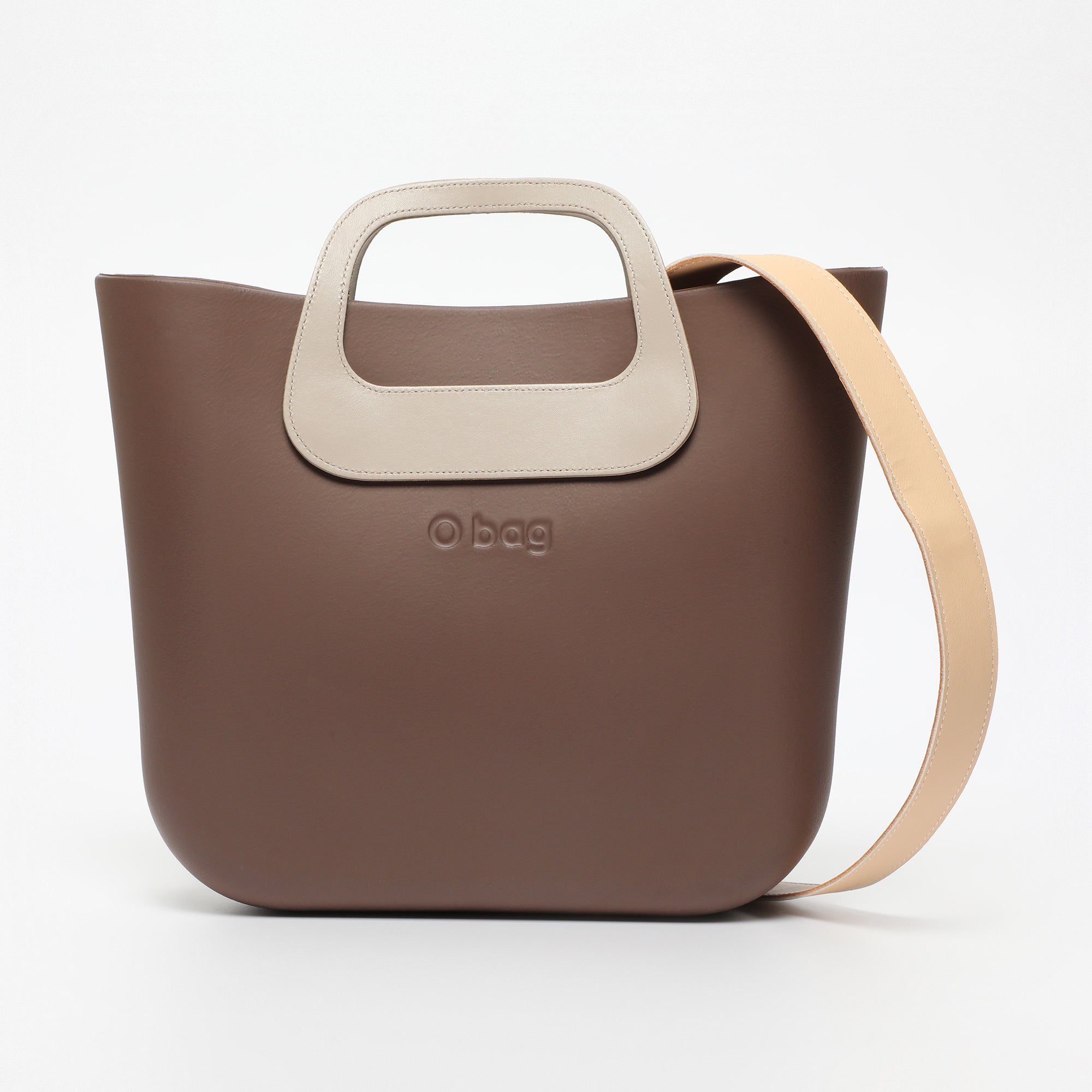 Borsa O Bag Mini - marrone scuro e beige