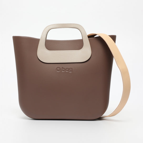 Borsa O Bag Mini - marrone scuro e beige
