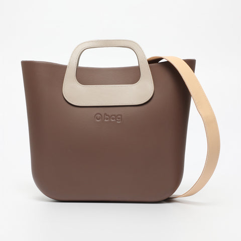 Borsa O Bag Mini - marrone scuro e beige