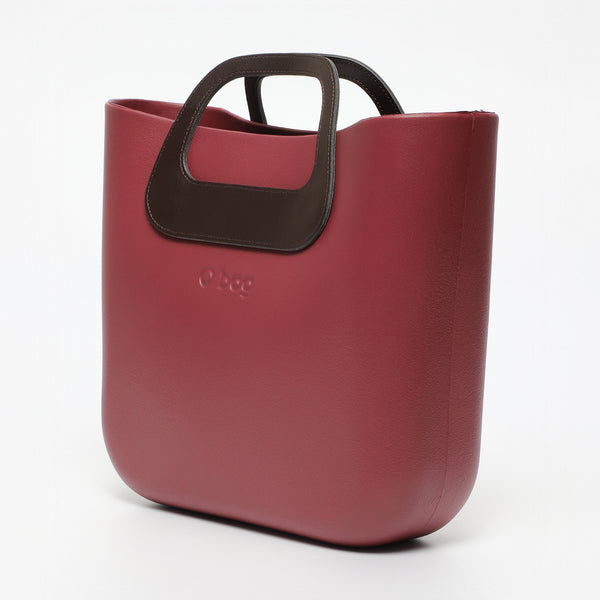 Borsa O Bag Mini - bordeaux chiaro e marrone scuro