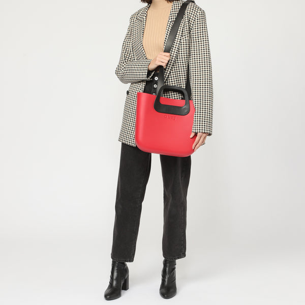 Borsa O Bag Mini - rosso e nero