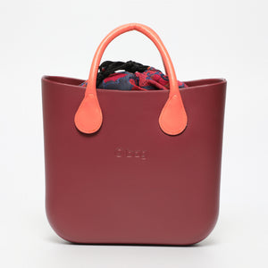 Borsa O Bag Mini - bordeaux chiaro e salmone