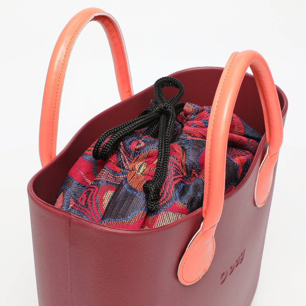 Borsa O Bag Mini bordeaux chiaro e salmone Vikma store