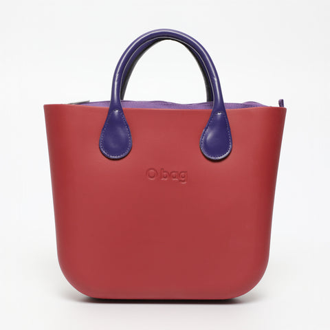 Borsa O Bag Mini - bordeaux chiaro e viola