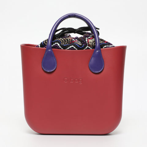 Borsa O Bag Mini - bordeaux chiaro e viola