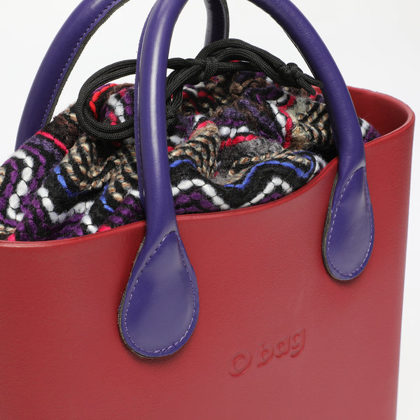 Borsa O Bag Mini - bordeaux chiaro e viola