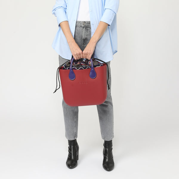 Borsa O Bag Mini - bordeaux chiaro e viola