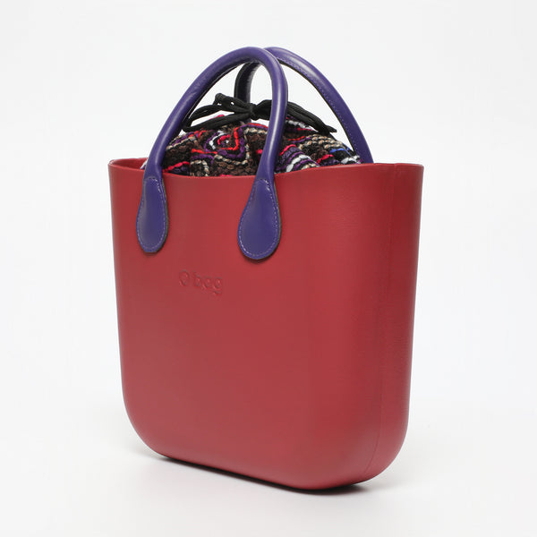 Borsa O Bag Mini - bordeaux chiaro e viola