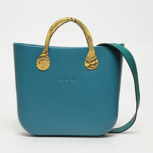 Borsa O Bag - blu petrolio e giallo