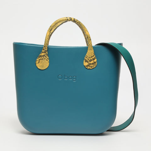 Borsa O Bag - blu petrolio e giallo